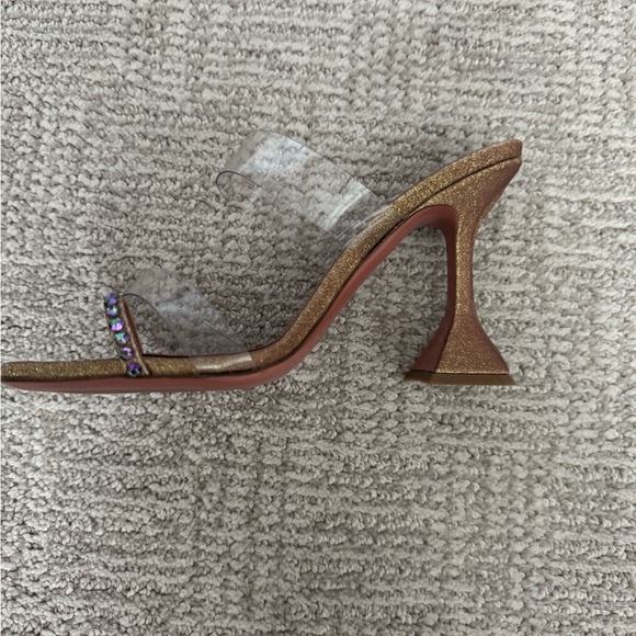 Amina Muaddi Sandal - Size 36 - Metallic/Transparent Glitter - Picture 5 of 8